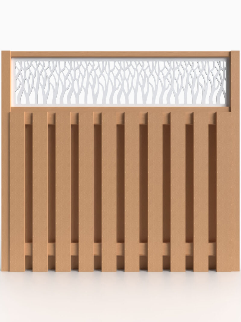 Schutting Model 25 - 180x45cm - 6 mm - Wit